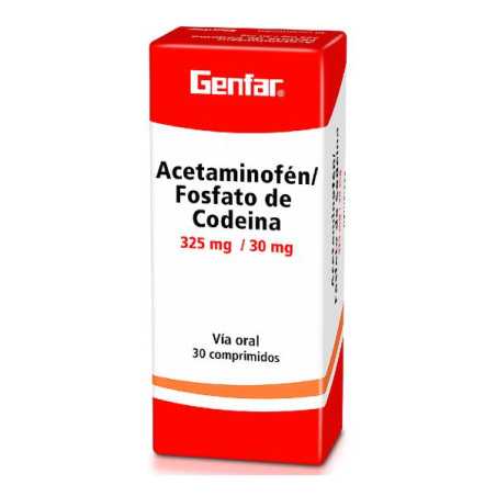 ACETAMINOFEN CODEINA 325/30MG 30 TBS GF ACETAMINOFEN CODEINA