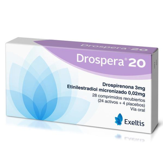 DROSPERA 20 28 COMPRIMIDOS DROSPIRENONA-ETINILESTRDIOL