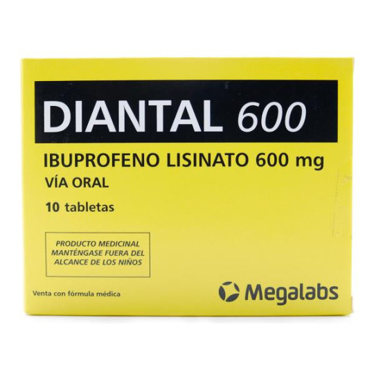 DIANTAL 600 MG 10 TABLETAS IBUPROFEN