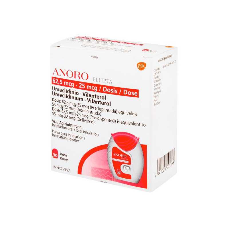 ANORO ELLIPTA 62.5 MCG 30 DOSIS (A) UMECLIDINIO VILANTEROL