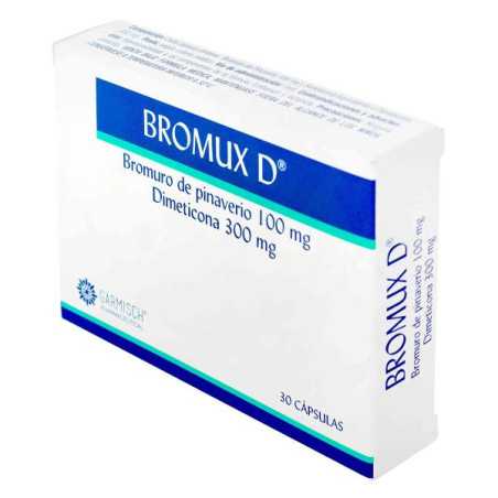 BROMUX D 100 MG 30 CAPSULAS SIMETICONA-BROMURO DE PINAVERIO