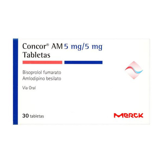 CONCOR AM 5/5 MG 30 TABLETAS (A)(DA) BISOPROL FUMARATO