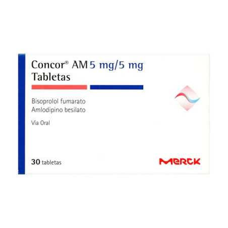 CONCOR AM 5/5 MG 30 TABLETAS (A)(DA) BISOPROL FUMARATO