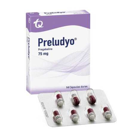 PRELUDYO 75 MG 14 TBS(P)19068 PREGABALINA