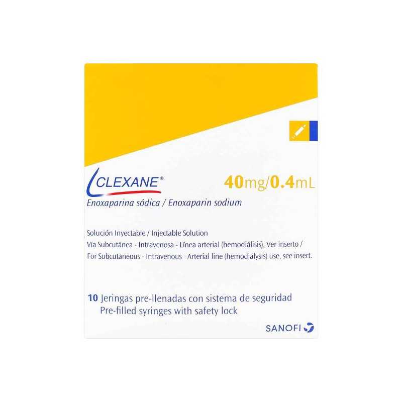 CLEXANE 40M/0.4ML JER/PRELL 10 UNID ENOXAPARINA SODICA