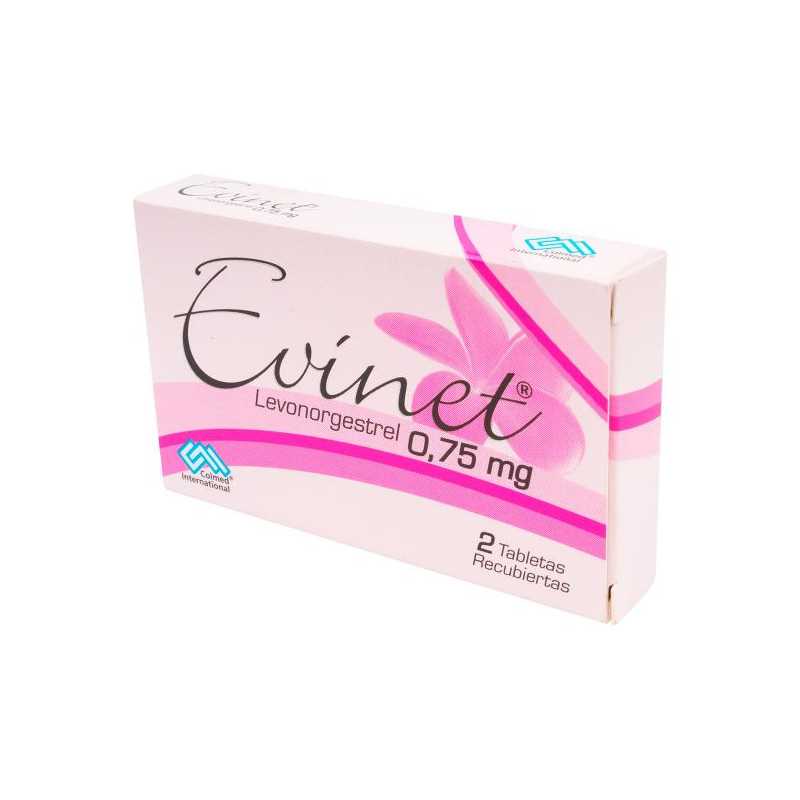 EVINET 0.75 MG 2 TABLETAS LEVONORGESTREL