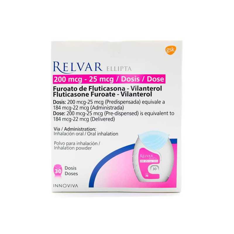 RELVAR ELLIP.200/25MCG 30 D(P)122100(SC) FLUTICASONA-VILANTE