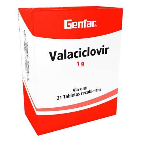 VALACICLOVIR 1 GR 21 TABLETAS GF VALACICLOVIR 