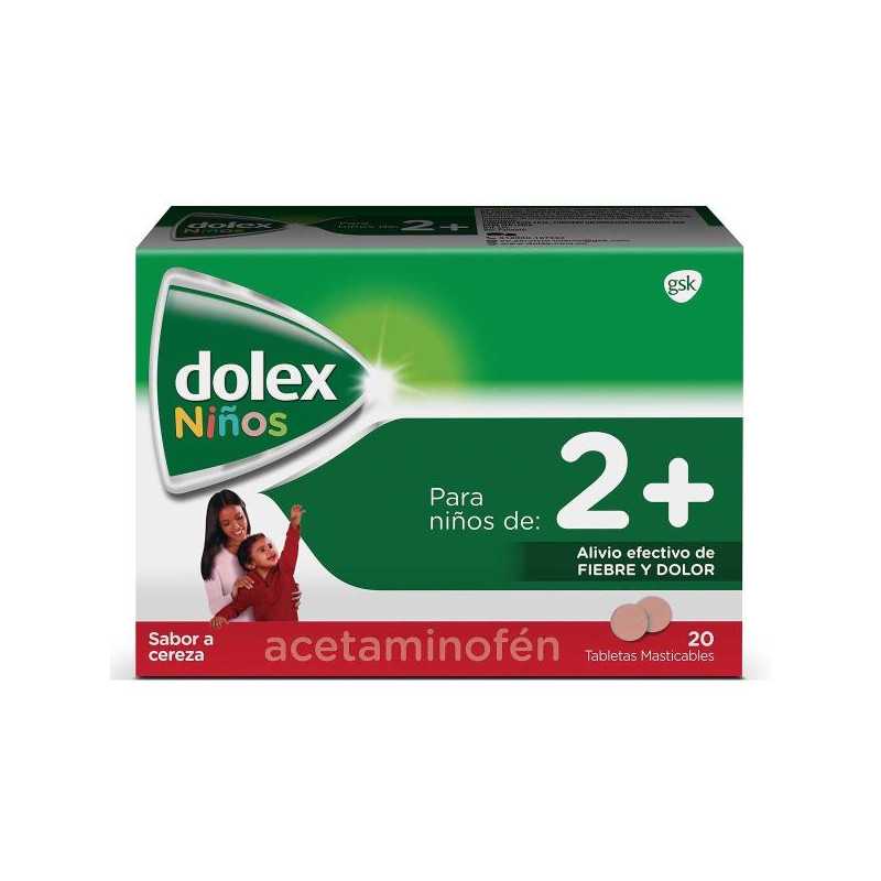 DOLEX PEDIATRICO 20 TABLETAS MASTICABLE ACETAMINOFEN