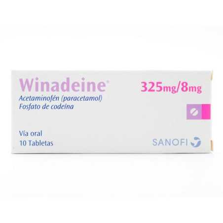 WINADEINE 325/8 MG 10 TABLETAS ACETAMINOFEN CODEINA