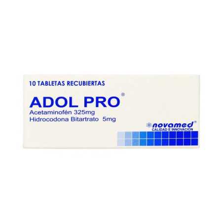 ADOL PRO 10 TABS 325/5 MG ANETAMINOFEN-HIDROCODONA