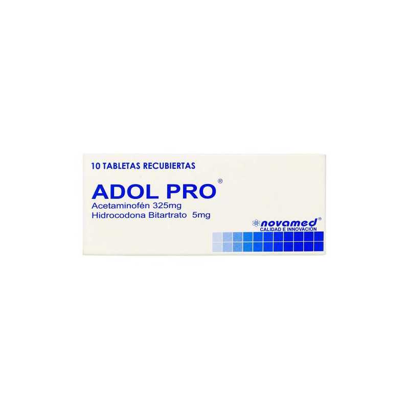 ADOL PRO 10 TABS 325/5 MG ANETAMINOFEN-HIDROCODONA