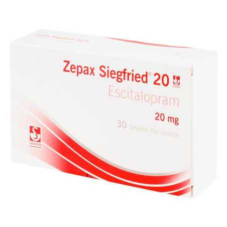 ZEPAX SIEGFRIED 20 MG 30 TABLETAS OXALATO DE ESCITALOPRAM 