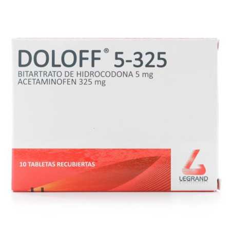 DOLOFF 5-325 10 TABLETAS HIDROCODONA BITARTARO-ACETANINOFEN