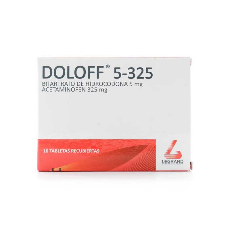 DOLOFF 5-325 10 TABLETAS HIDROCODONA BITARTARO-ACETANINOFEN