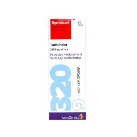 SYMBICORT TURBUHALER 320/9 MCG 60 DOSIS (M)(A) BUDESONIDA