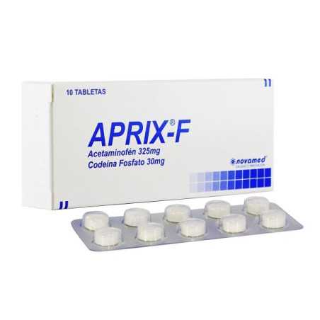 APRIX F 325 MG 10 TABLETAS ACETAMINOFEN CODEINA