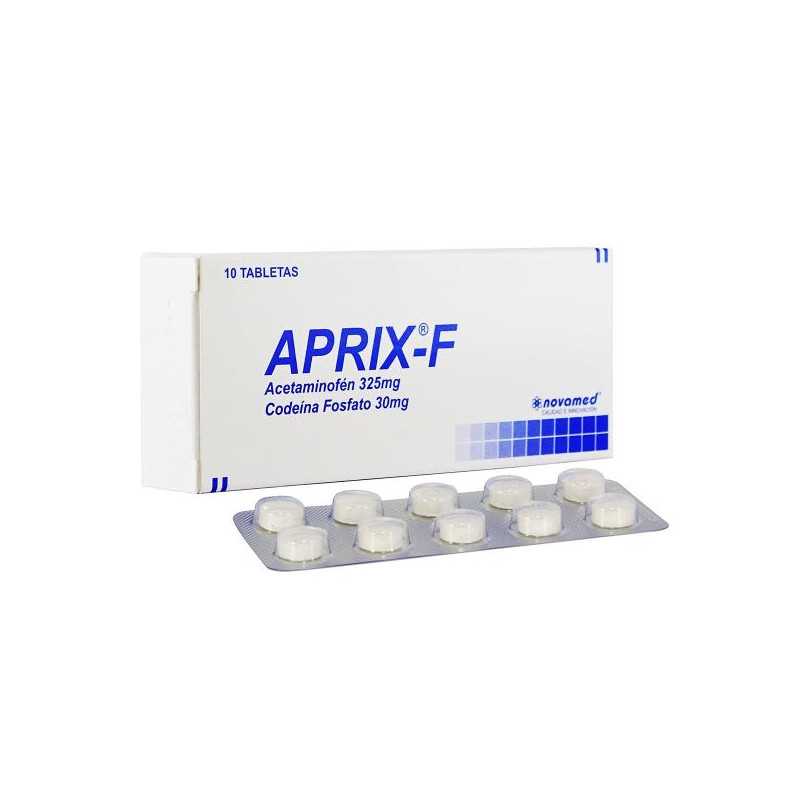 APRIX F 325 MG 10 TABLETAS ACETAMINOFEN CODEINA
