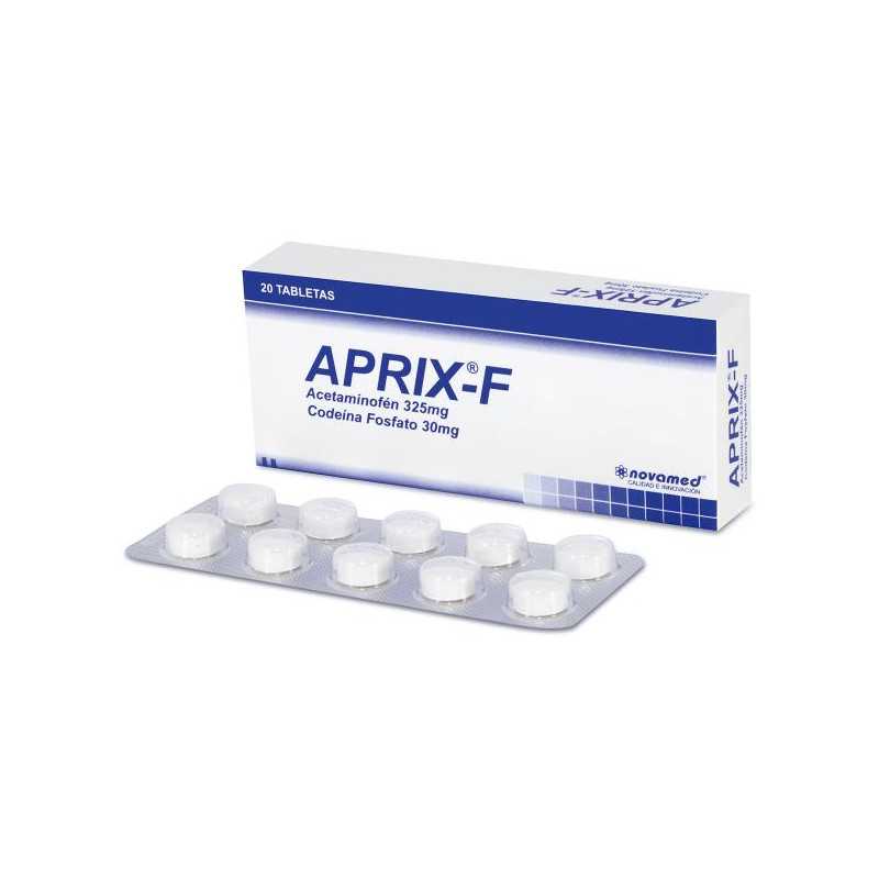 APRIX F 325 MG 20 TABLETAS ACETAMINOFEN CODEINA