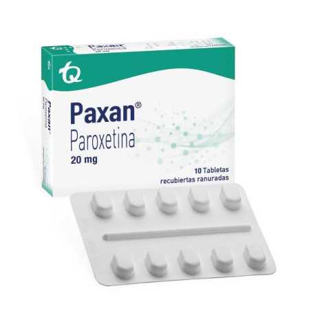 PAXAN 20 MG 10 TABLETAS (DA)(A) PAROXETINA