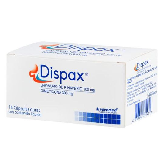 DISPAX 16 CAP SIMETICONA-BROMURO DE PINAVERIO
