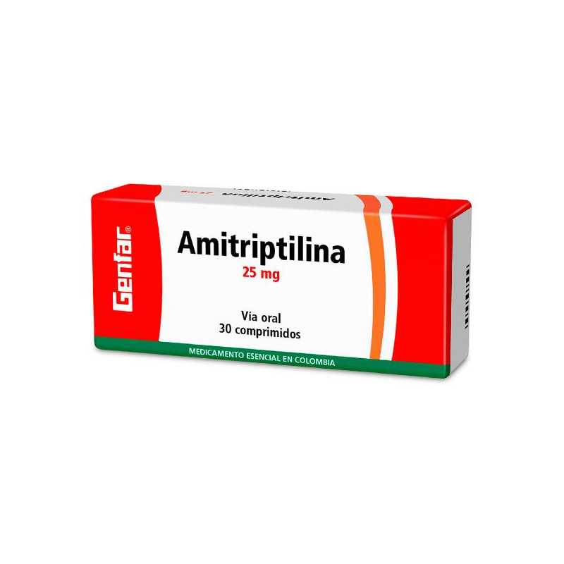 AMITRIPTILINA 25 MG 30 TABLETAS W AMITRIPTILINA