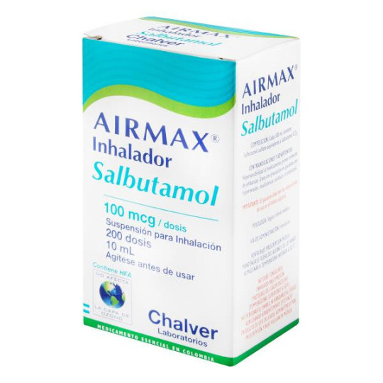 AIRMAX INHALADOR 100 MCG 200 DOSIS SALBUTAMOL