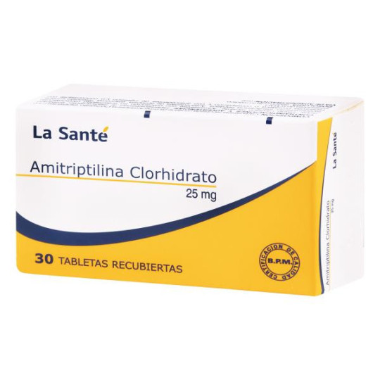 AMITRIPTILINA 25 MG 30 TABLETAS LS AMITRIPTILINA