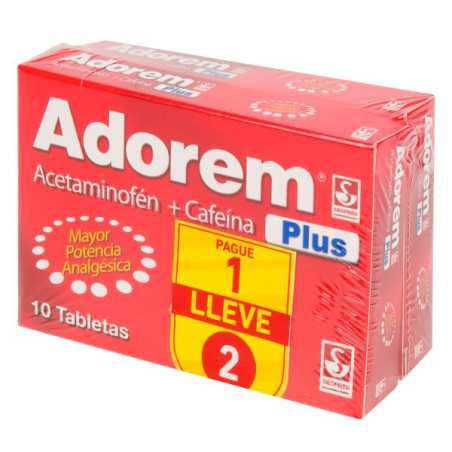 ADOREM PLUS 10 TABLETAS PAGUE 1 LLEVE 2