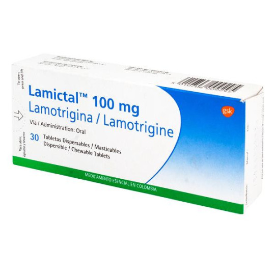 LAMICTAL DISPERSABLE 100 MG 30TBS(A)(DA) LAMOTRIGINA