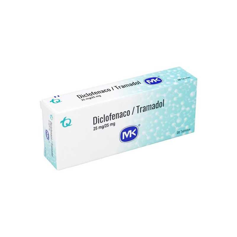 DICLOFENAC/TRAMADOL MK 25/25 MG CAJ X 20 TAB