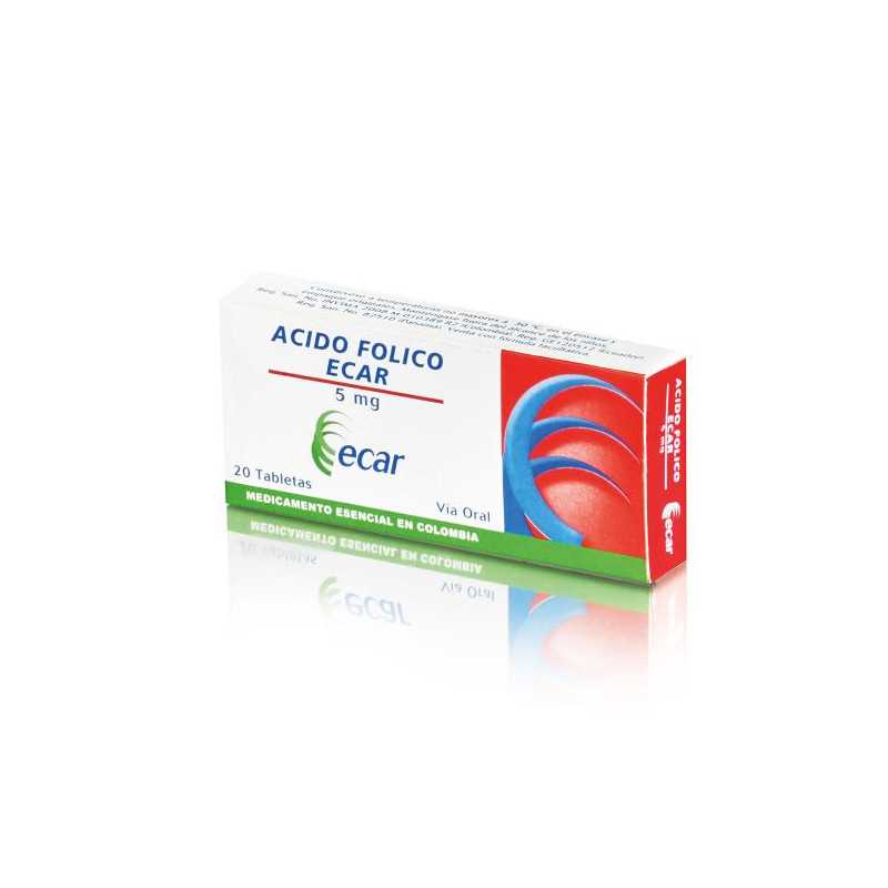 ACIDO FOLICO 5 MG 20 TABLETAS EC ACIDO FOLICO