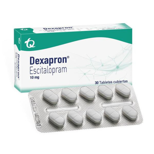DEXAPRON 10 MG 30 TABLETAS (A)(DA) OXALATO DE ESCITALOPRAM