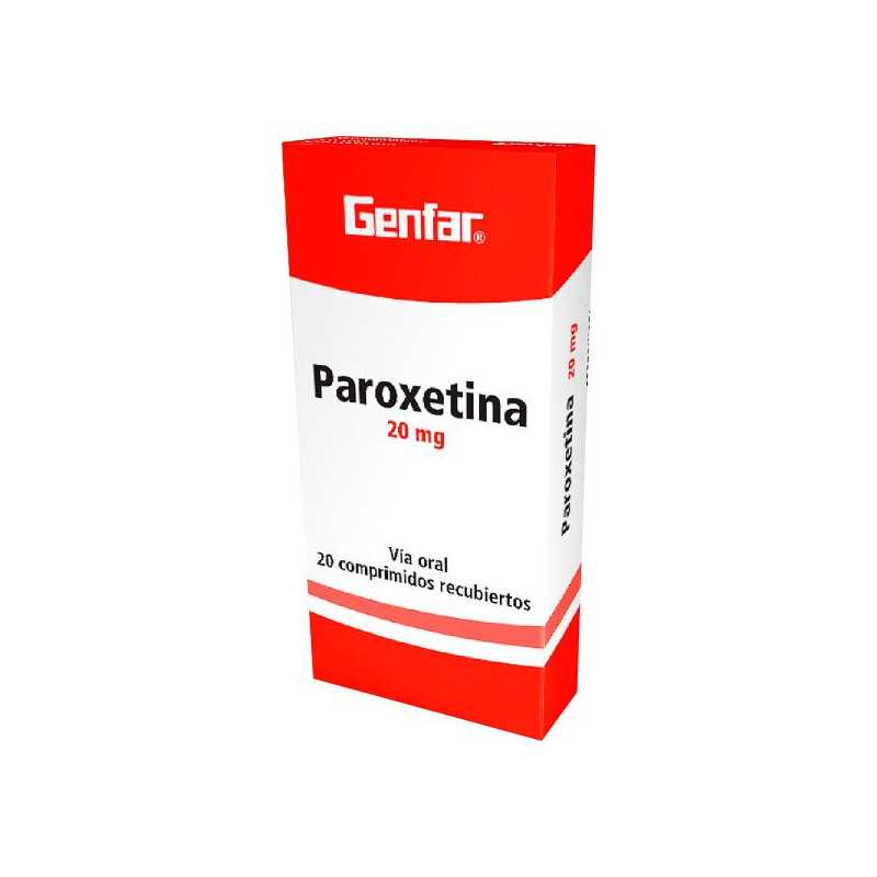 PAROXETINA 20 MG 20 TABLETAS GF PAROXETINA