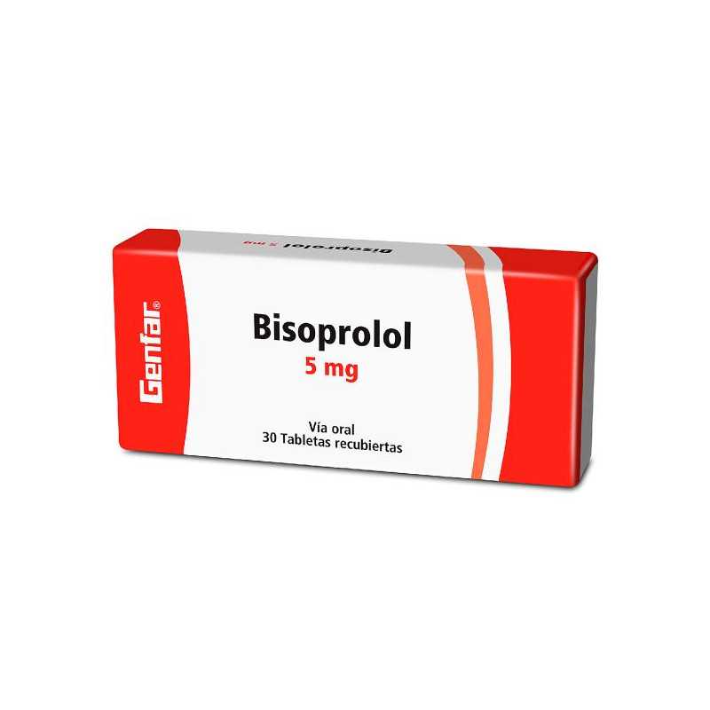 BISOPROLOL 5 MG 30 TABLETAS GF BISOPROL FUMARATO