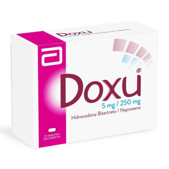 DOXU 5MG/250MG 20TAB NAPROXENO-HIDROCODONA BITARTRATO DOXU 5MG/250MG 20TAB NAPROXENO-HIDROCODONA BITARTRATO