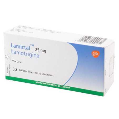 LAMICTAL DISPERSABLE 25 MG 30 TBS LAMOTRIGINA