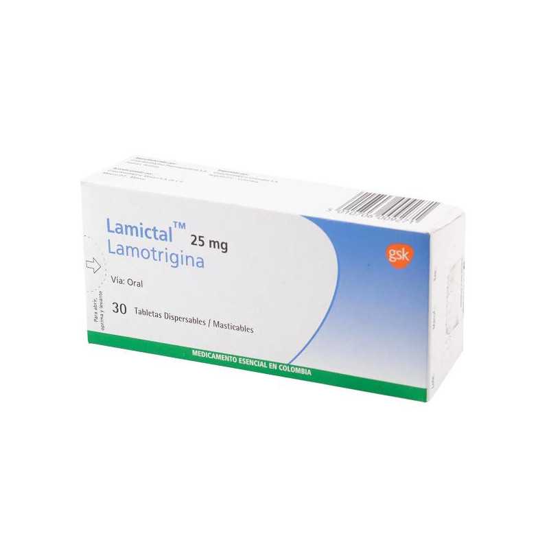LAMICTAL DISPERSABLE 25 MG 30 TBS LAMOTRIGINA