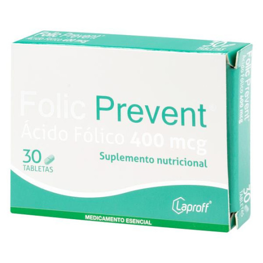 FOLIC PREVENT 30 TABLETAS ACIDO FOLICO