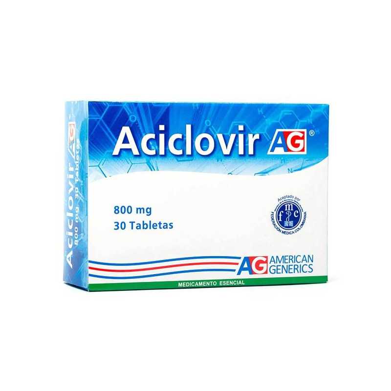 ACICLOVIR 800 MG 30 TBS AG ACICLOVIR 