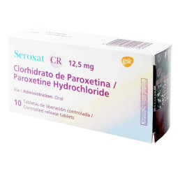 SEROXAT CR 12.5 MG 10 TABLETAS (DA) CLORHIDRATO DE PAROXETINA