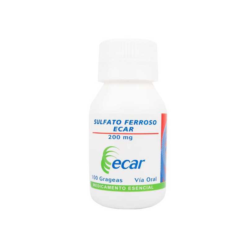 SULFATO FERROSO 200 MG 100 GRAGEAS EC FERROSO SULFATO