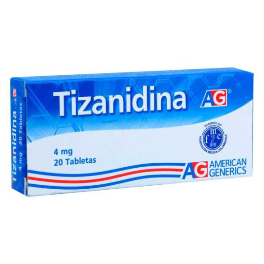 TIZANIDINA 4 MG 20 TABLETAS AG TIZANIDINA
