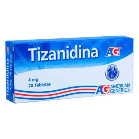 TIZANIDINA 4 MG 20 TABLETAS AG TIZANIDINA