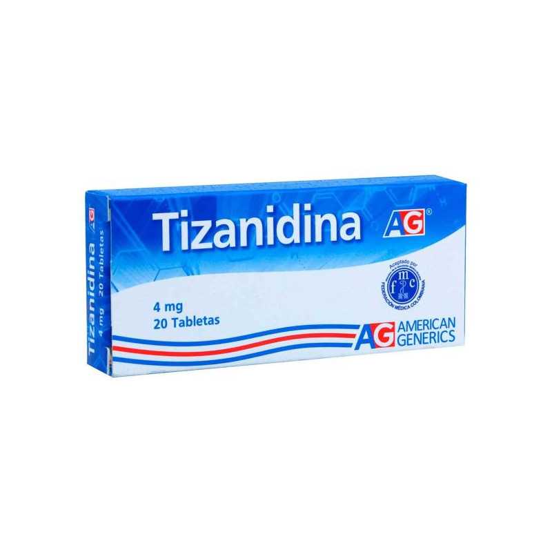 TIZANIDINA 4 MG 20 TABLETAS AG TIZANIDINA