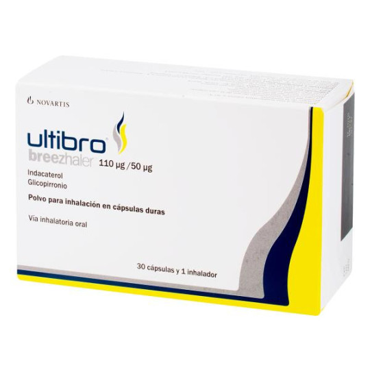 ULTIBRO BREEZHALER 50 MG 30 CAP (A)(DA) INDACATEROL