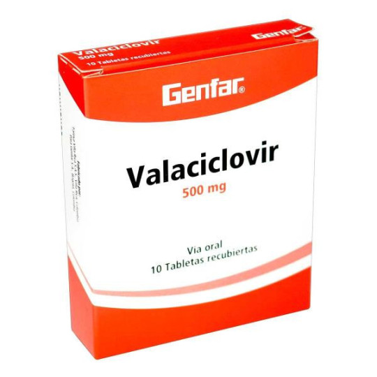 VALACICLOVIR 500MG 10 TBS REC GF