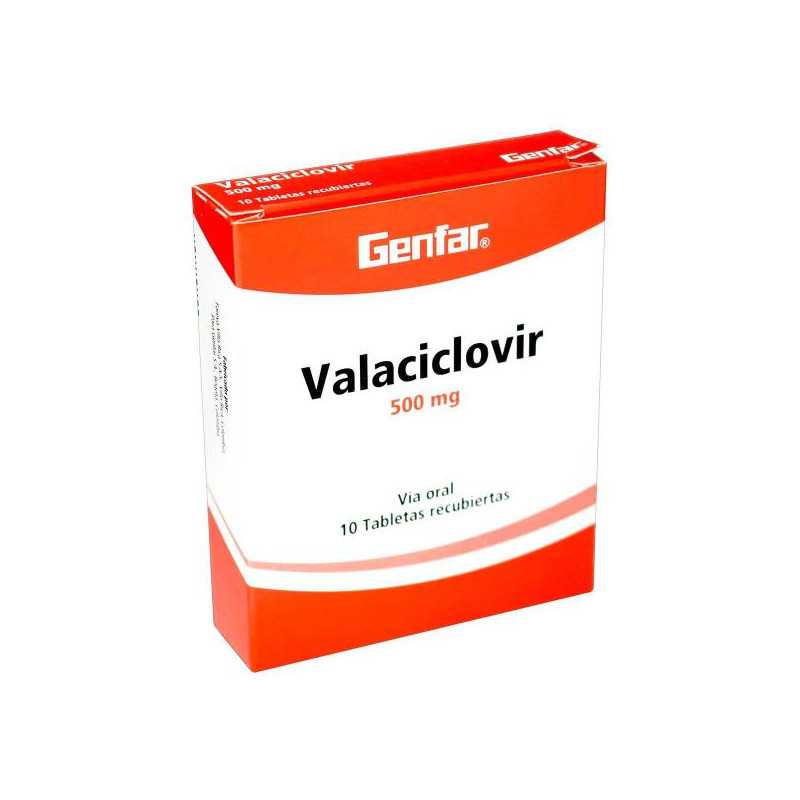 VALACICLOVIR 500MG 10 TBS REC GF