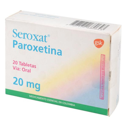 SEROXAT 20 MG 20 TABLETAS (A) PAROXETINA
