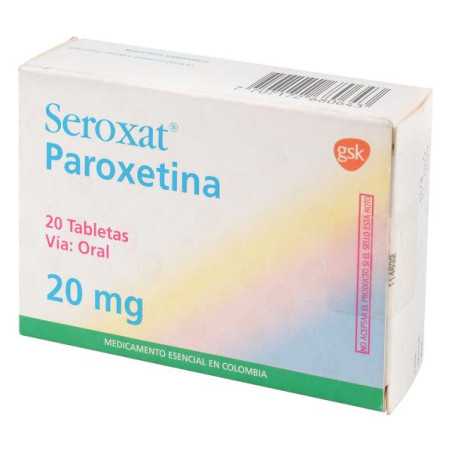 SEROXAT 20 MG 20 TABLETAS (A) PAROXETINA